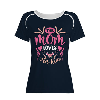 Mom loves Kids Women's All-Over Print T shirt