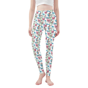 Leopards and plants print (WBG) Womens Leggings