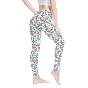 Leopards and plants print (WBG) Womens Leggings