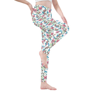 Leopards and plants print (WBG) Womens Leggings