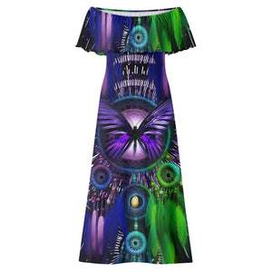 Dream Catcher PBG Womens Off-shoulder Long Dress