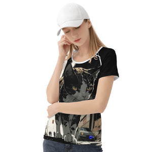 Alley Kitty Womens All-Over Print T shirt