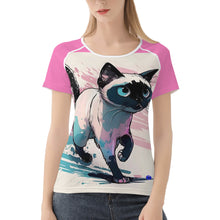 Load image into Gallery viewer, Siamese Kitty Womens All-Over Print T shirt