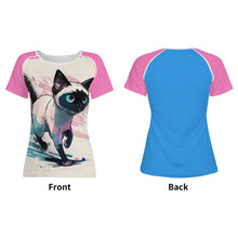 Load image into Gallery viewer, Siamese Kitty Womens All-Over Print T shirt