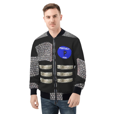 PPM Studded and chain printed Mens Bomber Jacket