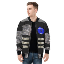 Load image into Gallery viewer, PPM Studded and chain printed Mens Bomber Jacket