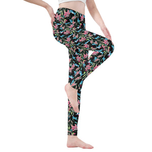 Leopards and plants design (BBG) Womens Leggings.