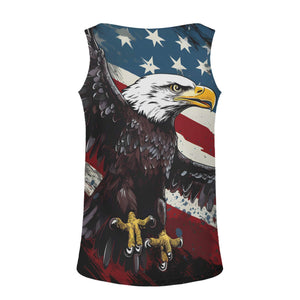 Eagle American Flag BG Print Mens Tank Top