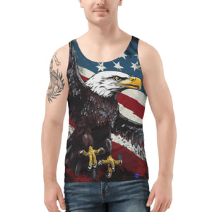 Eagle American Flag BG Print Mens Tank Top