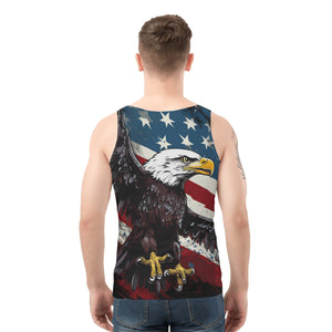 Eagle American Flag BG Print Mens Tank Top