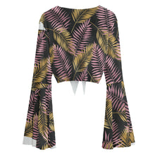 Load image into Gallery viewer, Pink n gold floral leaf Print Women&#39;s Blouse. (SPI)