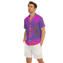 Load image into Gallery viewer, Blue, purple shades Men&#39;s Deep V-neck Short Sleeve T-shirt (SPI)