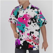 Load image into Gallery viewer, Art Splat Print Men&#39;s Hawaiian Shirt With Button Closure