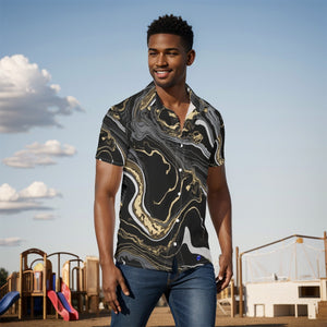 B and G Marble All-Over Print Men's Shirt. (SPI)