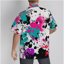 Load image into Gallery viewer, Art Splat Print Men&#39;s Hawaiian Shirt With Button Closure