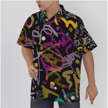 Load image into Gallery viewer, Geometric equations print   Men&#39;s Hawaiian Shirt With Button Closure. (SPI)