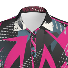 Load image into Gallery viewer, Purple crooked arrows Print Men&#39;s Polo Collar Jersey. (SPI)