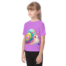 Load image into Gallery viewer, Rainbow snail Kid&#39;s Raglan Sleeve T-shirt