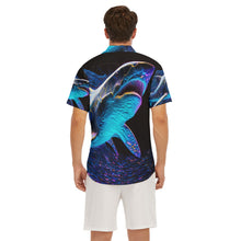 Load image into Gallery viewer, Shark Lurking Men&#39;s Deep V-neck Short Sleeve T-shirt. (SPI)