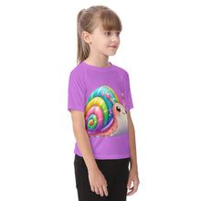 Load image into Gallery viewer, Rainbow snail Kid&#39;s Raglan Sleeve T-shirt