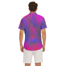 Load image into Gallery viewer, Blue, purple shades Men&#39;s Deep V-neck Short Sleeve T-shirt (SPI)