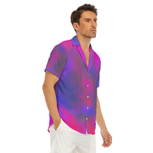 Load image into Gallery viewer, Blue, purple shades Men&#39;s Deep V-neck Short Sleeve T-shirt (SPI)