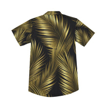 Load image into Gallery viewer, Gold Palm leaf Print Men&#39;s Deep V-neck Short Sleeve T-shirt. (SPI)