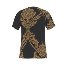 Load image into Gallery viewer, Gold Damask D Print Men&#39;s O-Neck T-Shirt. (SPI)