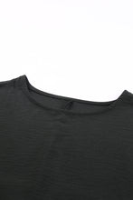 Load image into Gallery viewer, Women Black Smocked Wrist Shift Top. (SPI)