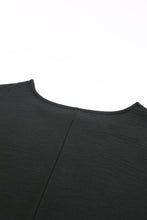 Load image into Gallery viewer, Women Black Smocked Wrist Shift Top. (SPI)