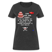 Load image into Gallery viewer, Like Cake And Candy (1) Women&#39;s T-Shirt - heather black