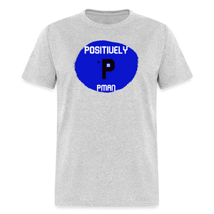 Positively P Man T-Shirt - heather gray