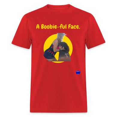 A Boobie-ful Face T-Shirt - red