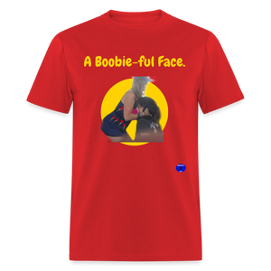 A Boobie-ful Face T-Shirt - red