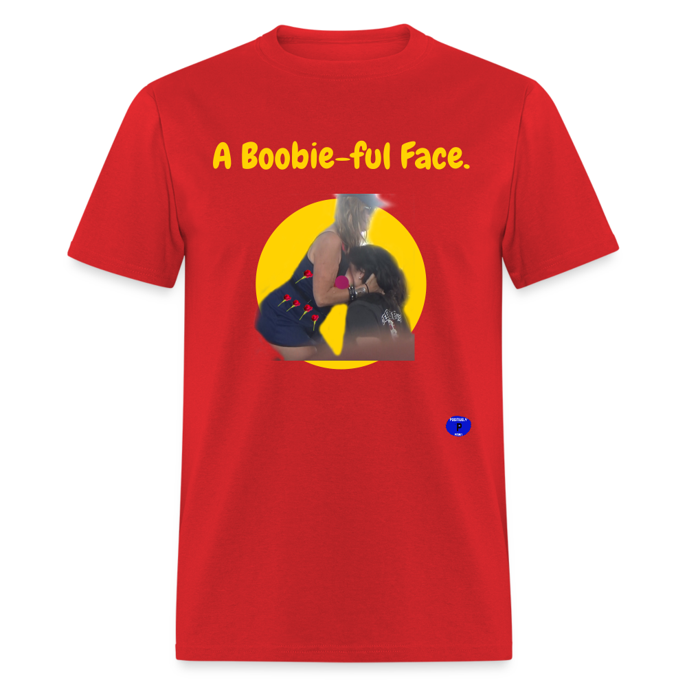 A Boobie-ful Face T-Shirt - red