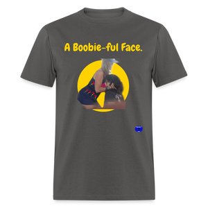 A Boobie-ful Face T-Shirt - charcoal