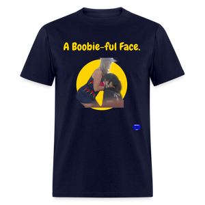 A Boobie-ful Face T-Shirt - navy