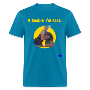 A Boobie-ful Face T-Shirt - turquoise