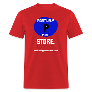 Positively P Man Store T-Shirt - red