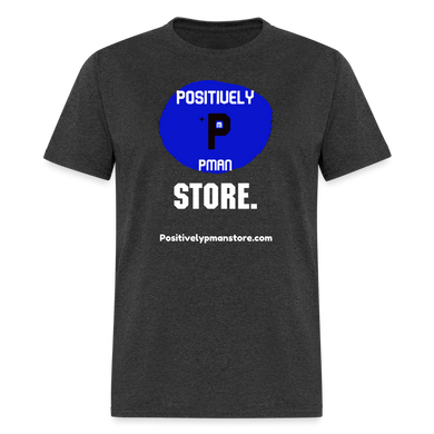 Positively P Man Store T-Shirt - heather black