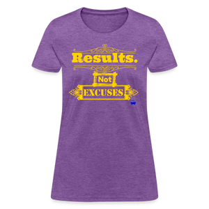 Results not Excuses Women's T-Shirt - purple heather