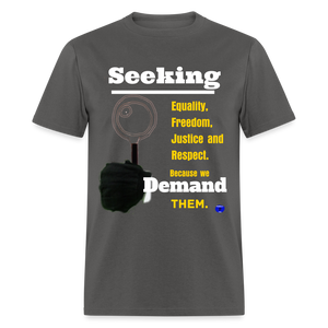 Seek and Demand T-Shirt - charcoal