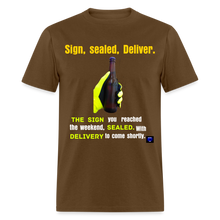 Load image into Gallery viewer, Sign, sealed, Deliver Men T Shirt - brown