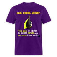 Load image into Gallery viewer, Sign, sealed, Deliver Men T Shirt - purple