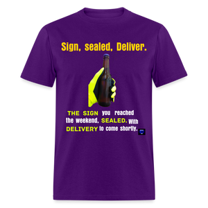 Sign, sealed, Deliver Men T Shirt - purple