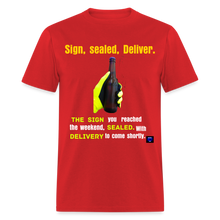 Load image into Gallery viewer, Sign, sealed, Deliver Men T Shirt - red