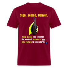 Load image into Gallery viewer, Sign, sealed, Deliver Men T Shirt - burgundy