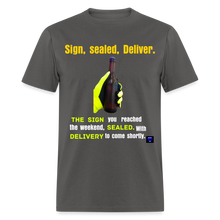 Load image into Gallery viewer, Sign, sealed, Deliver Men T Shirt - charcoal