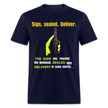 Load image into Gallery viewer, Sign, sealed, Deliver Men T Shirt - navy