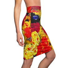 Load image into Gallery viewer, Flowers arranged Women&#39;s Pencil Skirt